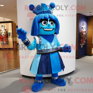 Mascotte de samouraï bleu...