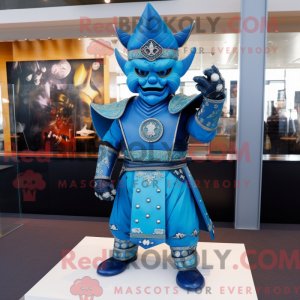 Mascotte de samouraï bleu...