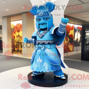 Mascotte de samouraï bleu...