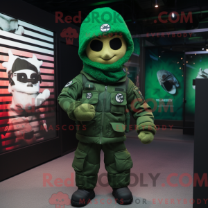 Grønn Para Commando máscara...