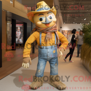 Gold Scarecrow maskot drakt...
