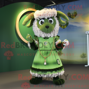Olive Ram mascottekostuum...