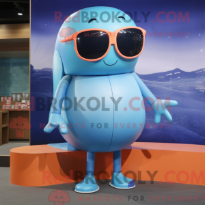 Postava maskota Peach Blue...