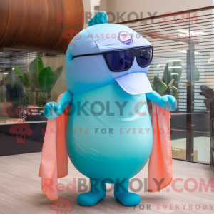 Maskotka Peach Blue Whale w...