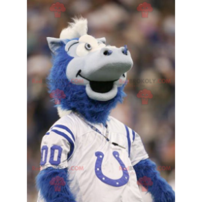 Blue and white horse mascot - Redbrokoly.com