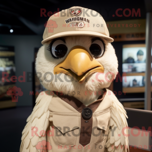 Cream Hawk-maskotdraktfigur...
