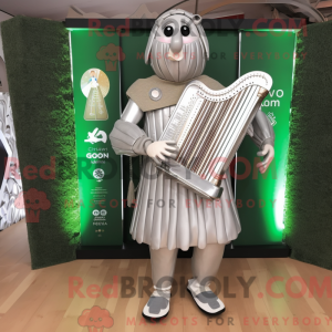 Sølv Celtic Harp maskot...