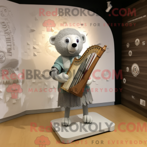 Sølv Celtic Harp maskot...