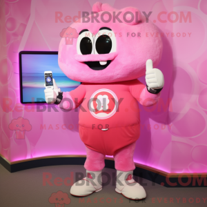 Pink Dim Sum mascot costume...