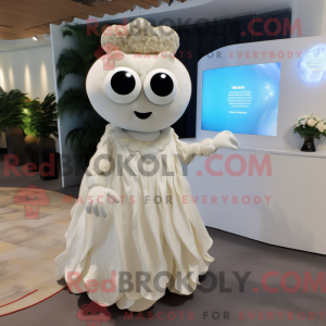 White Oyster mascot costume...