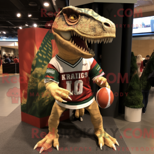Tan Allosaurus mascot...