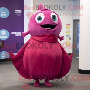 Magenta Tuna Maskottchen...