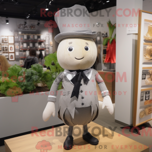 Gray Radish mascot costume...