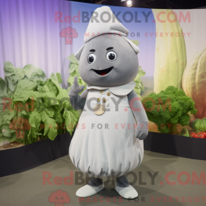 Grå reddik maskot drakt...