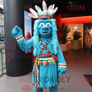 Cyan Chief Maskottchen...