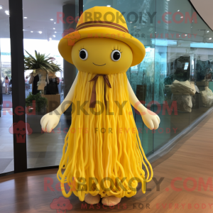 Mascotte de méduse jaune...