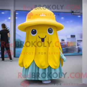 Mascotte de méduse jaune...