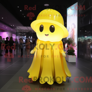 Mascotte de méduse jaune...