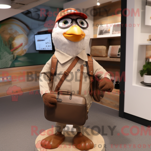 Brown Gull maskot kostyme...
