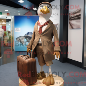 Brown Gull maskot kostyme...