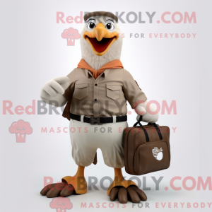 Brown Gull maskot kostyme...