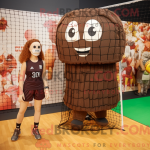 Brun Volleyball Net maskot...
