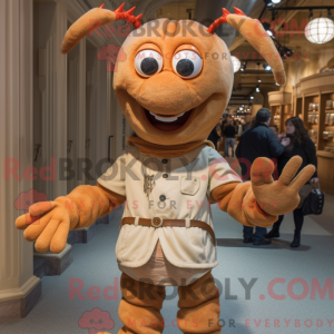 Beige Hummer-maskot drakt...