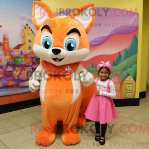 Peach Fox mascottekostuum...