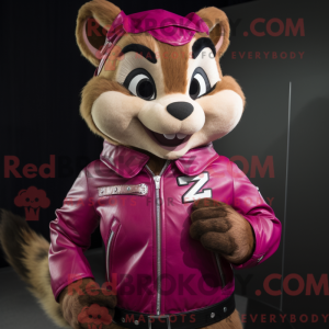 Magenta Chipmunk maskot...