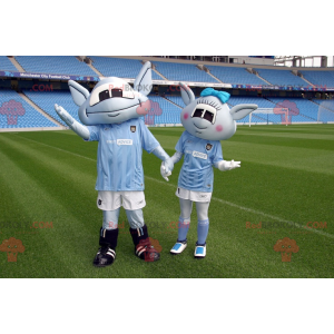 2 mascotas alienígenas azules - Redbrokoly.com