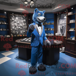 Blue Werewolf mascot...