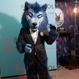 Blue Werewolf mascot...