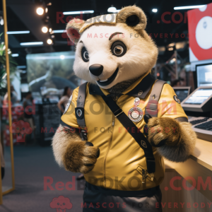 Gold Badger-mascottekostuum...