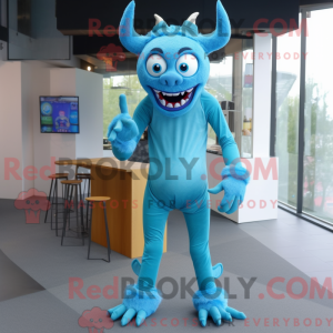 Cyan Devil Maskottchen...