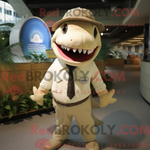 Cream Shark maskot kostume...