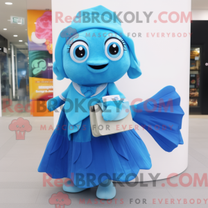 Cyan Betta Fish mascot...
