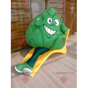 Giant artichoke green cabbage mascot - Redbrokoly.com