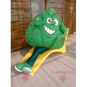 Giant artichoke green cabbage mascot - Redbrokoly.com