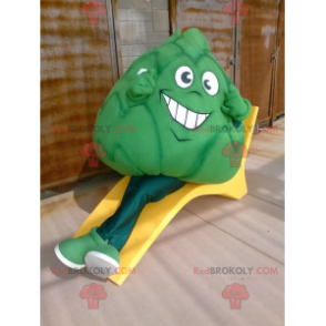 Mascote gigante do repolho verde alcachofra - Redbrokoly.com