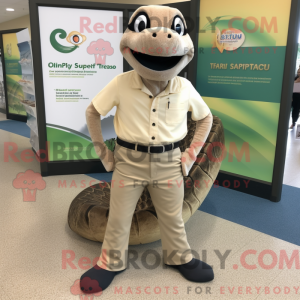 Tan Titanoboa mascot...