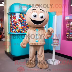 Tan Gumball Machine maskot...