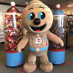 Tan Gumball Machine maskot...