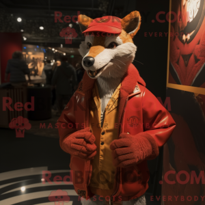 Rød Thylacosmilus maskot...