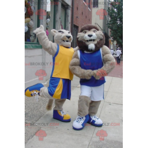 2 mascotas león y leona - Redbrokoly.com