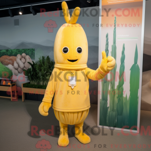 Gul gulrot maskot drakt...