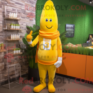 Gul gulerod maskot kostume...