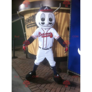 Baseball ball mascot in sportswear - Redbrokoly.com