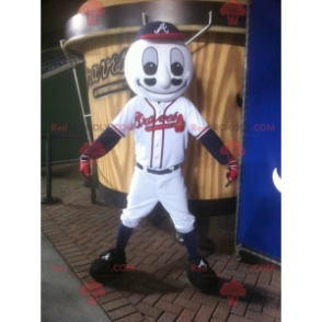 Mascotte de balle de baseball en tenue de sport - Redbrokoly.com