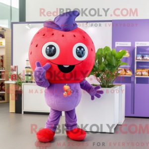 Lavendel Jordbær maskot...