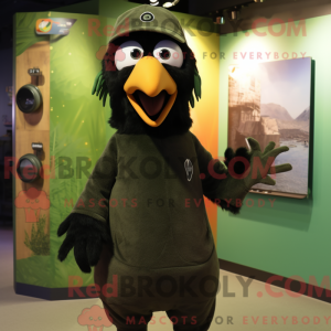 Olive Crow mascot costume...